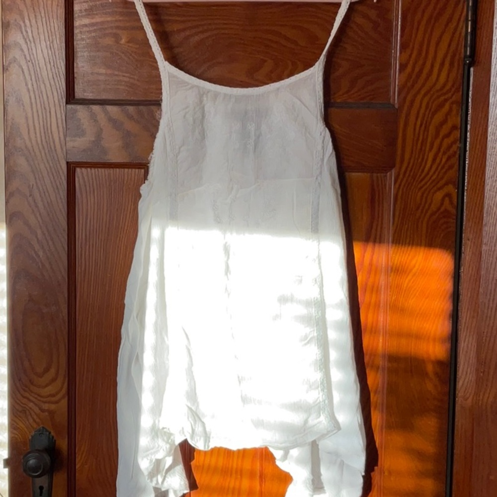 White Flowy Tank Top